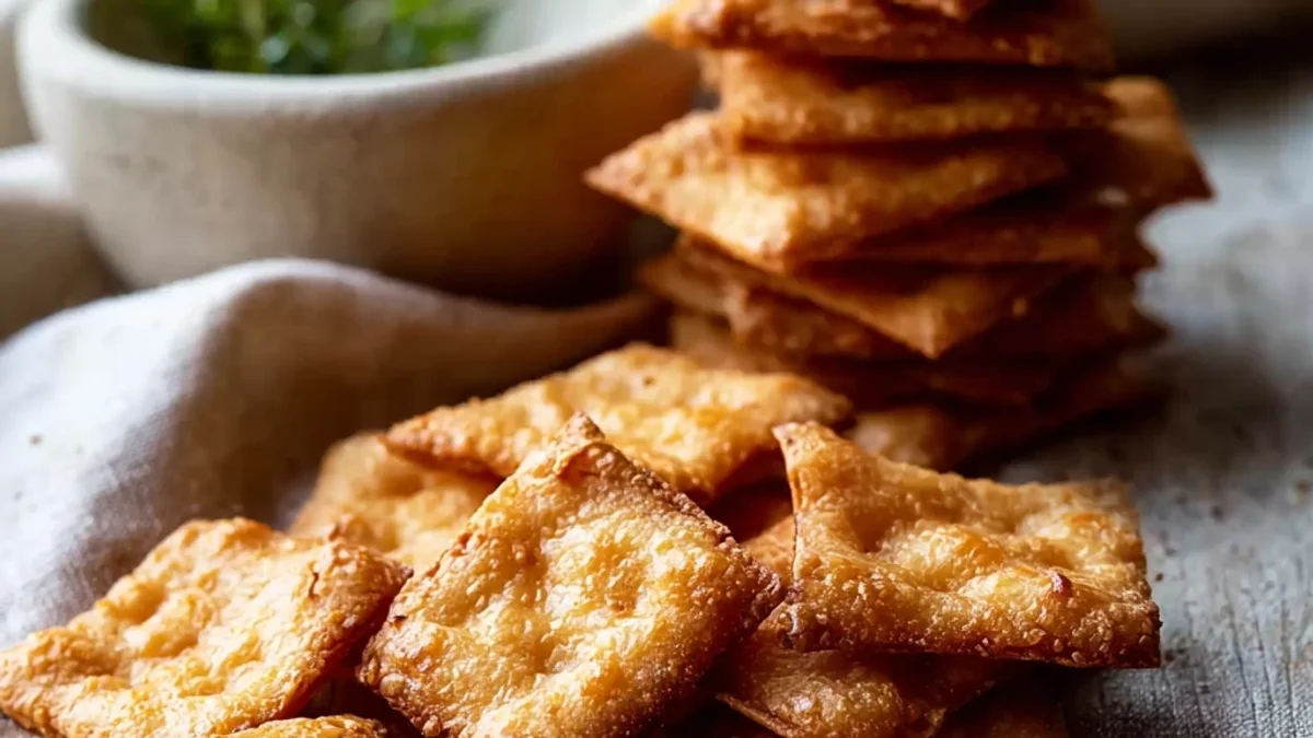Crispy Cheddar Homemade Cheese Crackers