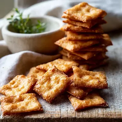 Crispy Cheddar Homemade Cheese Crackers