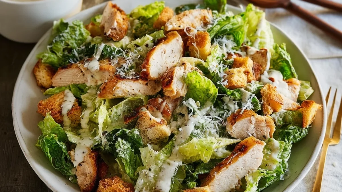 Crispy Chicken Caesar Salad for Effortless Dinners