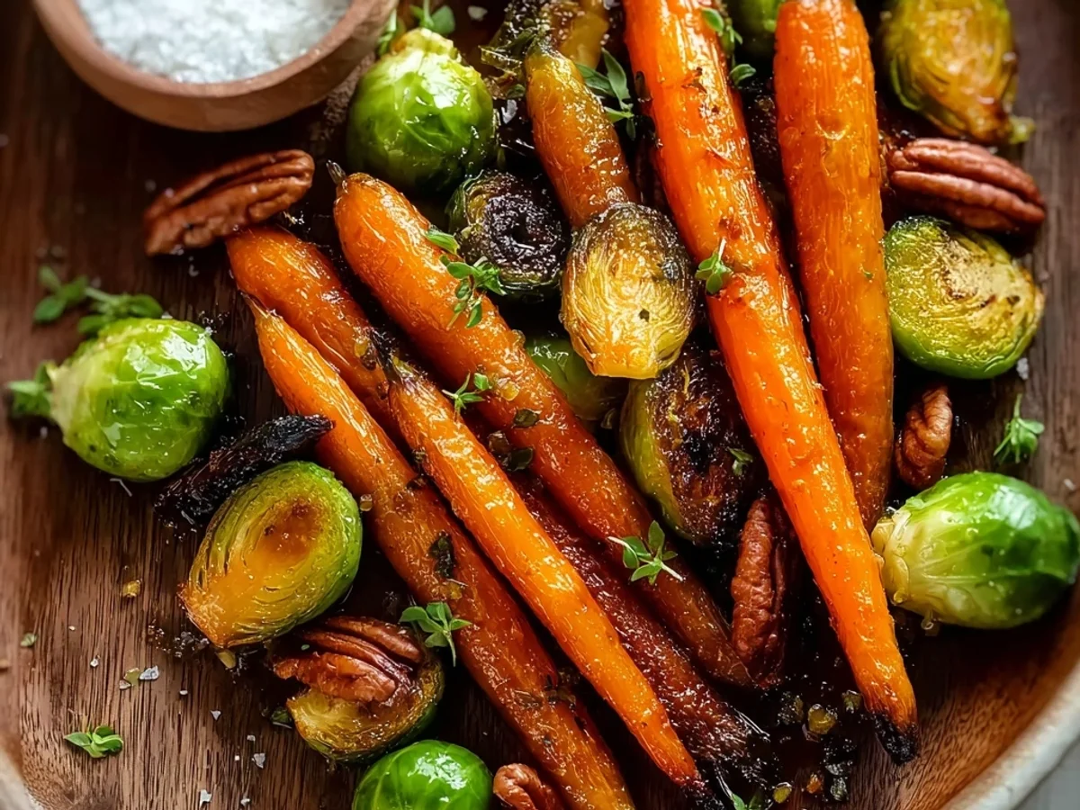 Crispy Maple Glazed Carrots & Brussel Sprouts: A Sweet Side - Featured Image