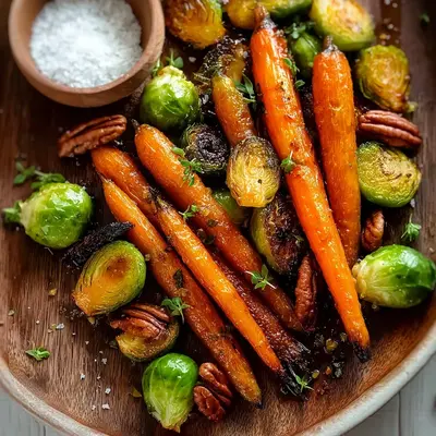 Crispy Maple Glazed Carrots & Brussel Sprouts: A Sweet Side