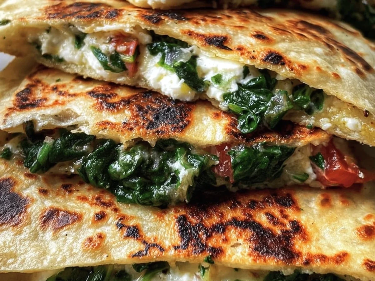 Crispy Mediterranean Quesadillas with Spinach & Feta - Featured Image