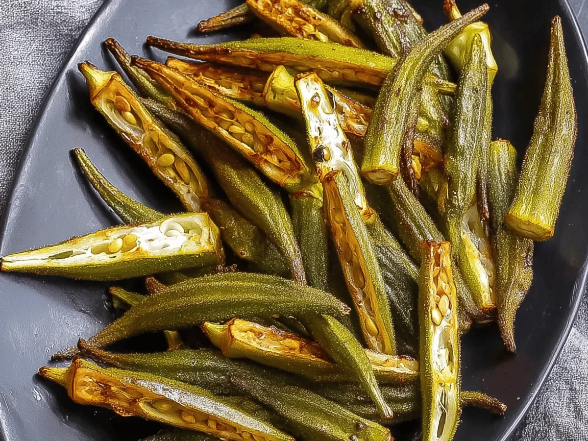 Crispy Oven Roasted Okra Recipe - Featured Image