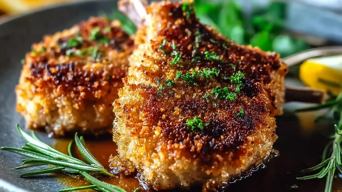 Crispy Parmesan Crusted Lamb Chops Recipe