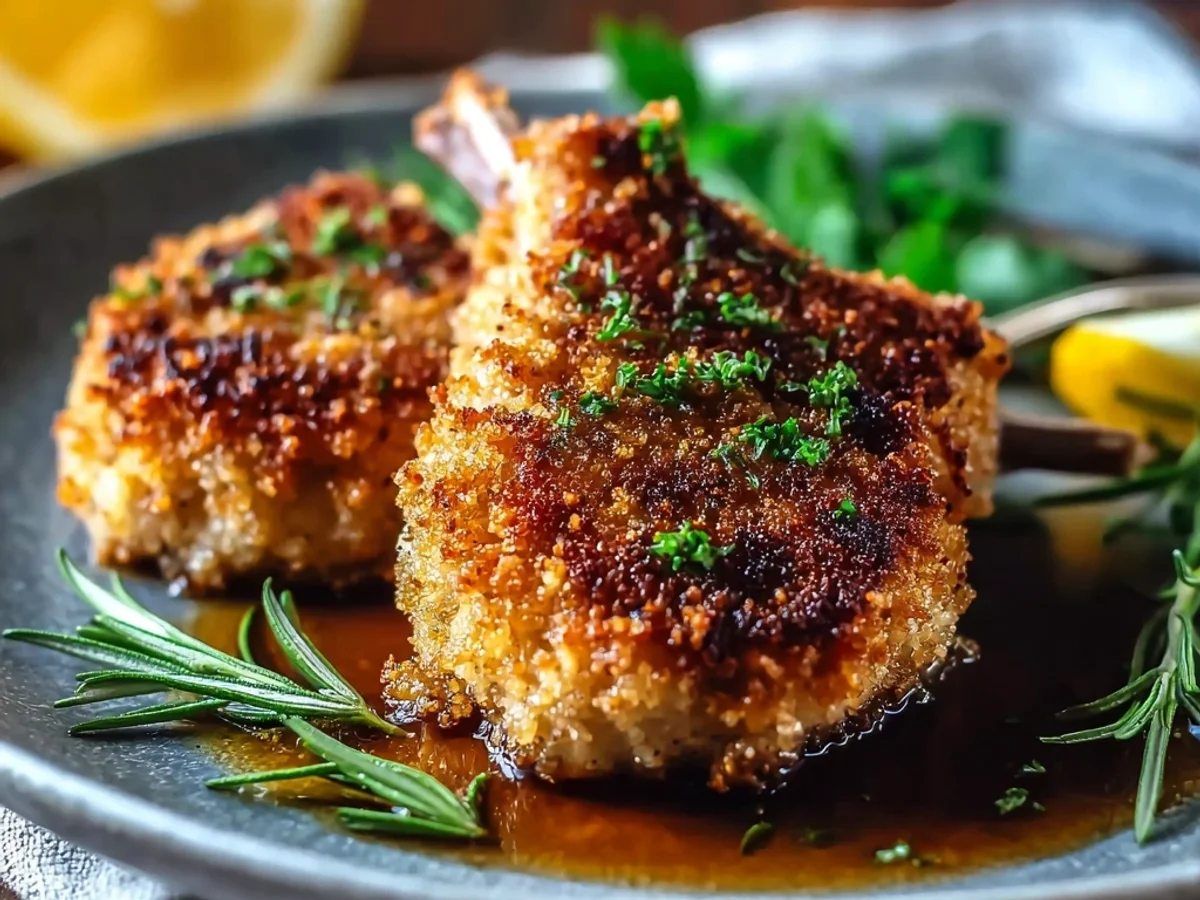 Crispy Parmesan Crusted Lamb Chops Recipe - Featured Image