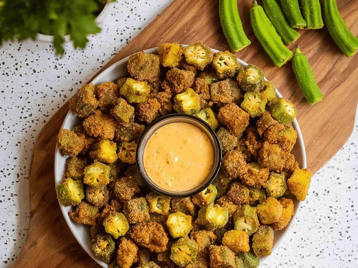Crispy Skillet Fried Okra Recipe - Featured Image
