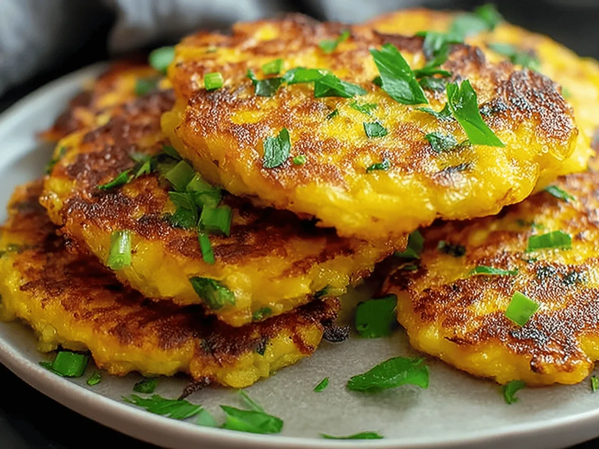 Crispy Yellow Squash Fritters Recipe - Featured Image