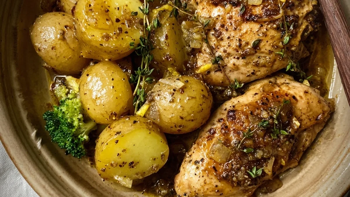 Crockpot Lemon Chicken and Potatoes: Zesty, Tender Dinner