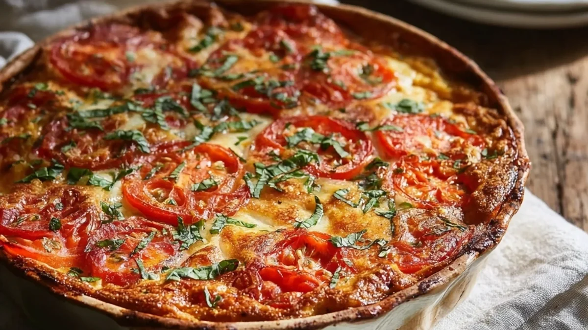 Crustless Tomato Pie Recipe: A Summer Garden Delight