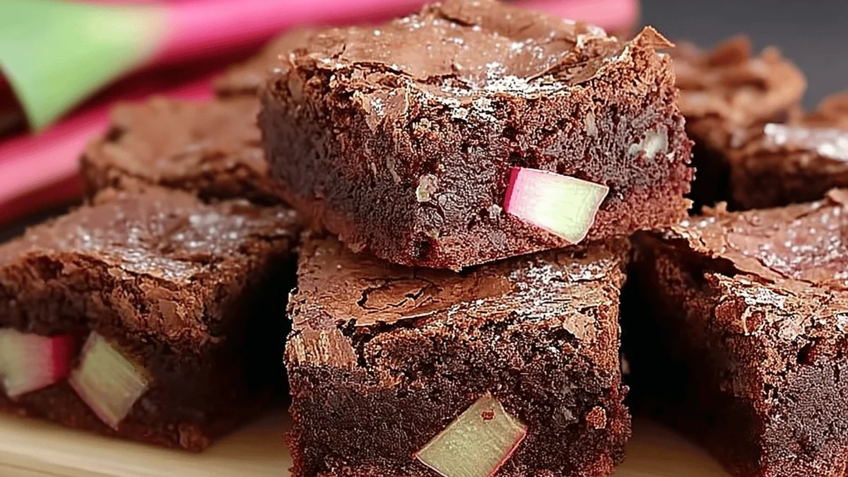 Decadent Rhubarb Brownies: A Sweet & Tart Treat