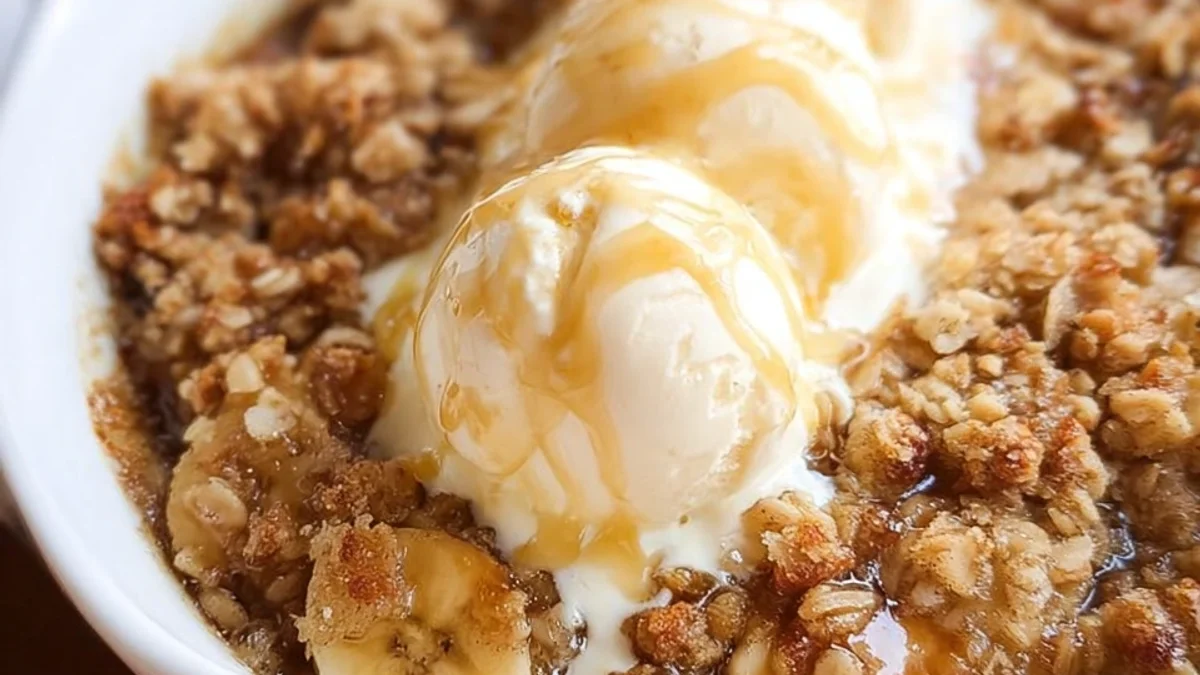 Delicious Banana Crumble Dessert