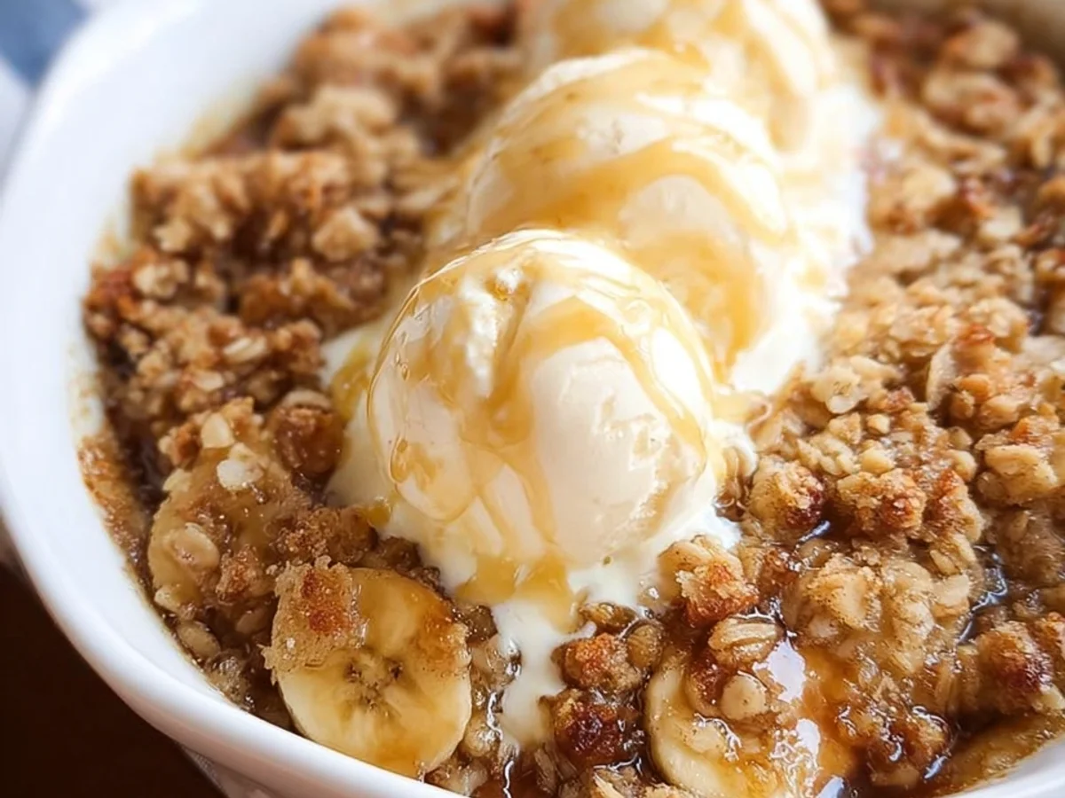 Delicious Banana Crumble Dessert - Featured Image