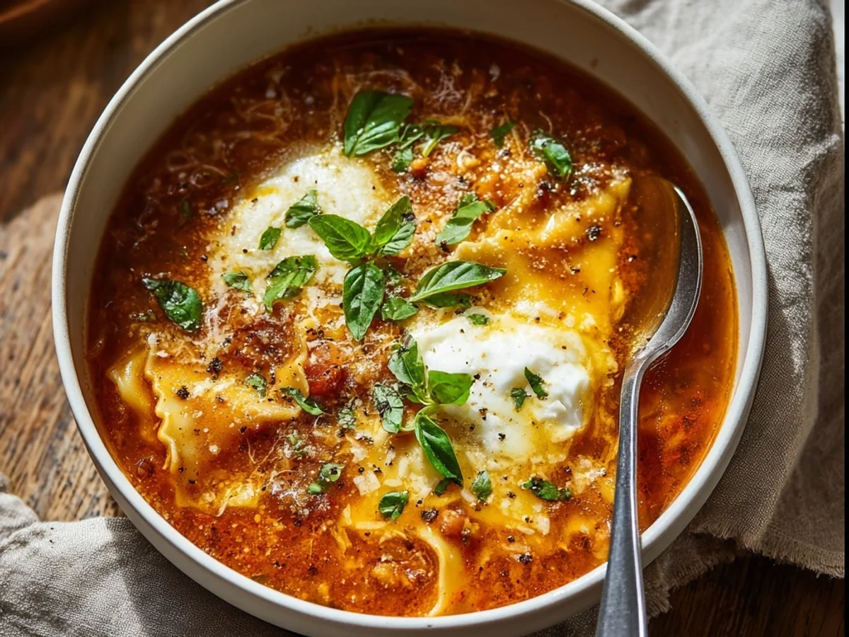 Delicious Lasagna Soup Recipe: A Hearty Weeknight Bowl - Featured Image