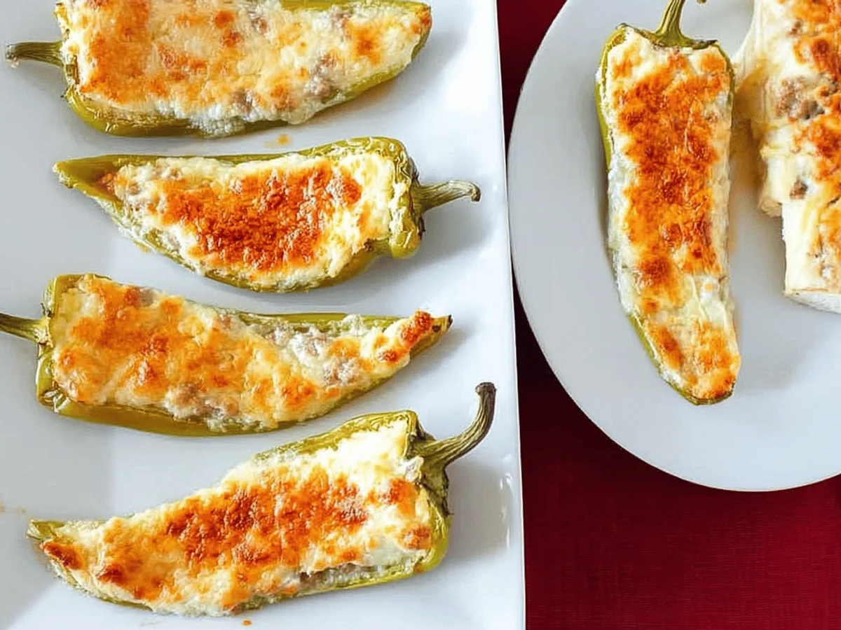 Delicious Stuffed Banana Peppers Recipe - Featured Image