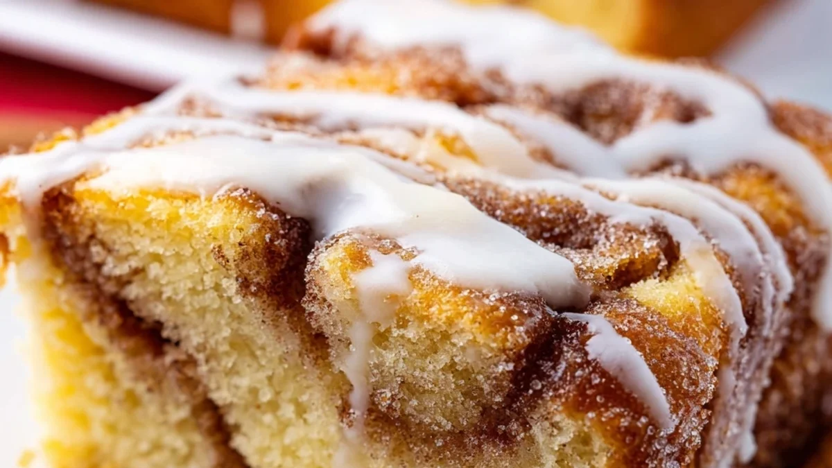 Easy Cinnamon Roll Cake with Creamy Vanilla Icing