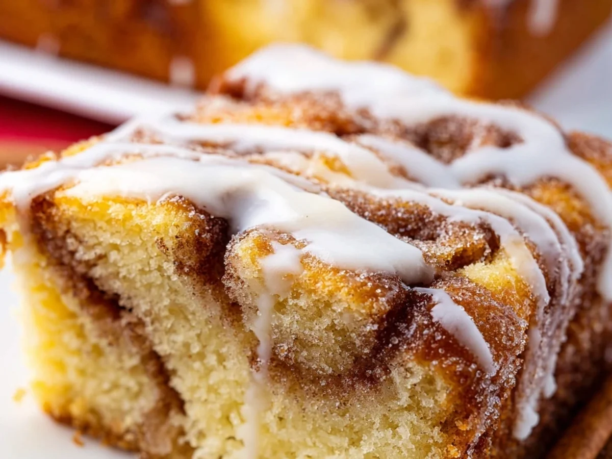 Easy Cinnamon Roll Cake with Creamy Vanilla Icing - Featured Image