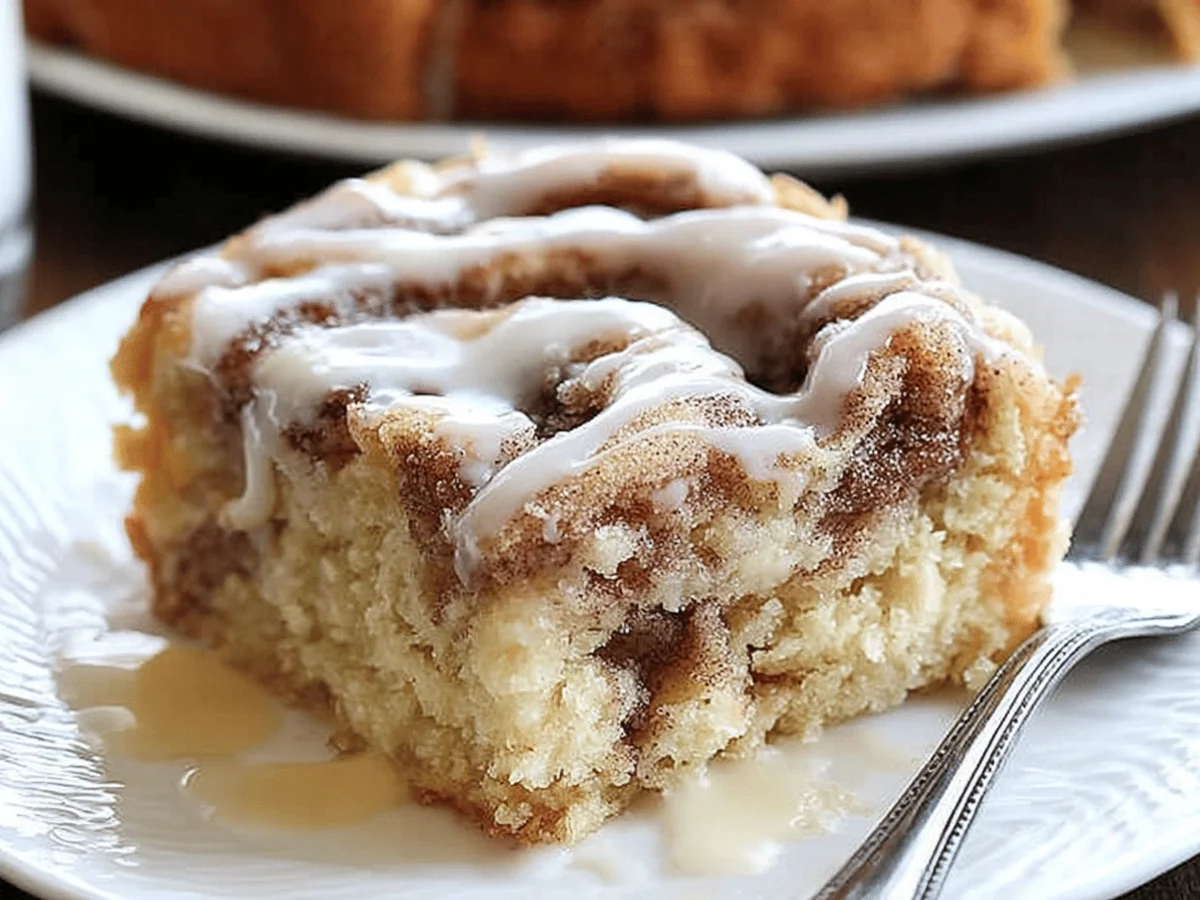 Easy Cinnamon Roll Coffee Cake Recipe - Featured Image