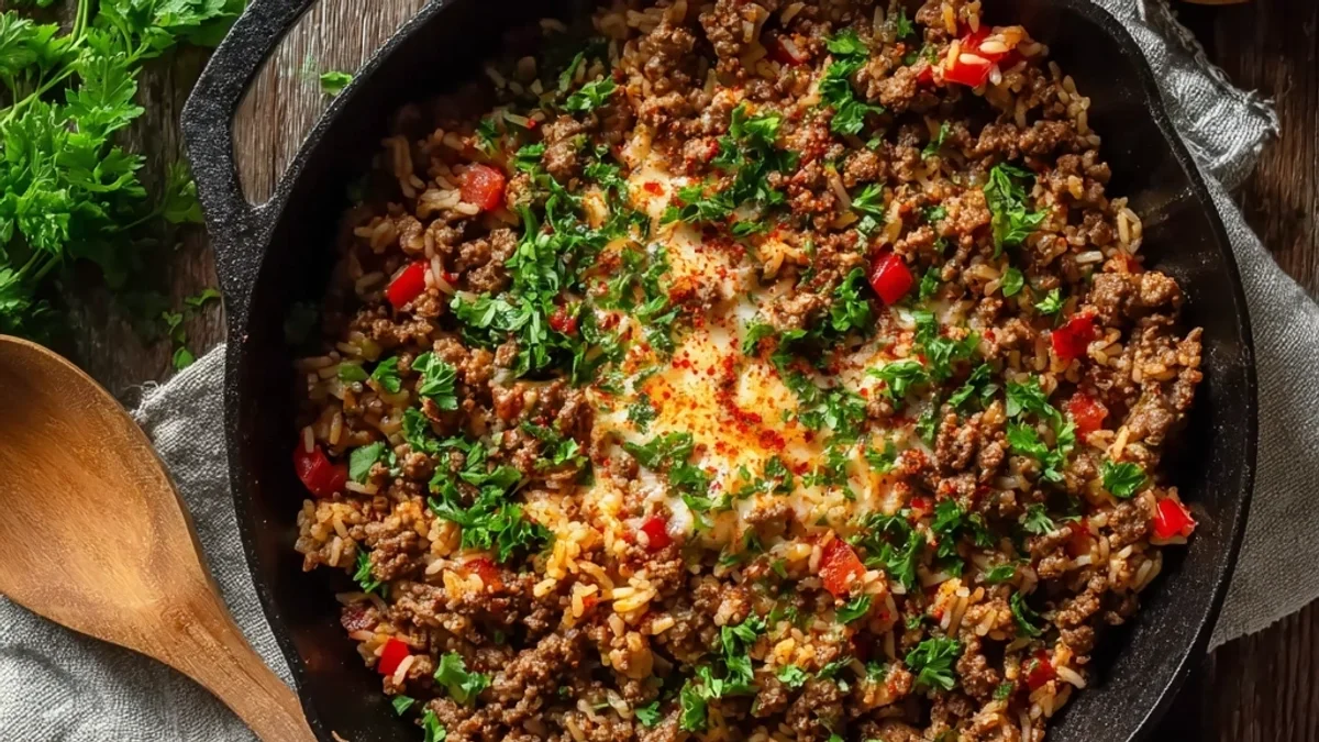 Easy Ground Beef and Rice Skillet for Busy Weeknights