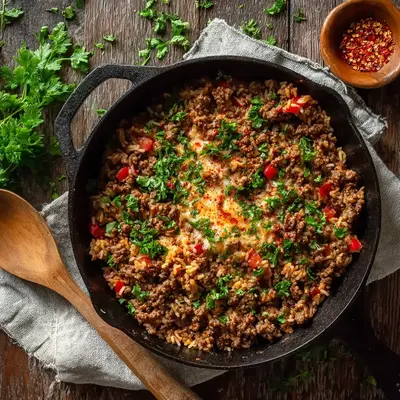 Easy Ground Beef and Rice Skillet for Busy Weeknights