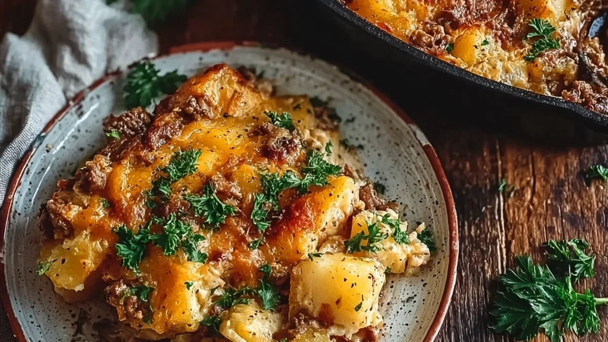 Easy Hobo Casserole with Ground Beef: Skillet Comfort