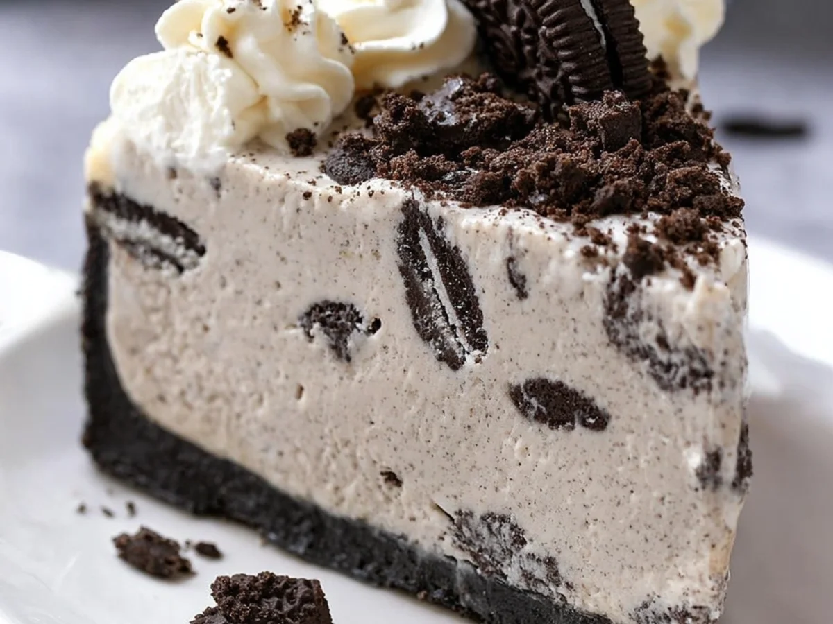 Easy No Bake Oreo Cheesecake Dessert - Featured Image