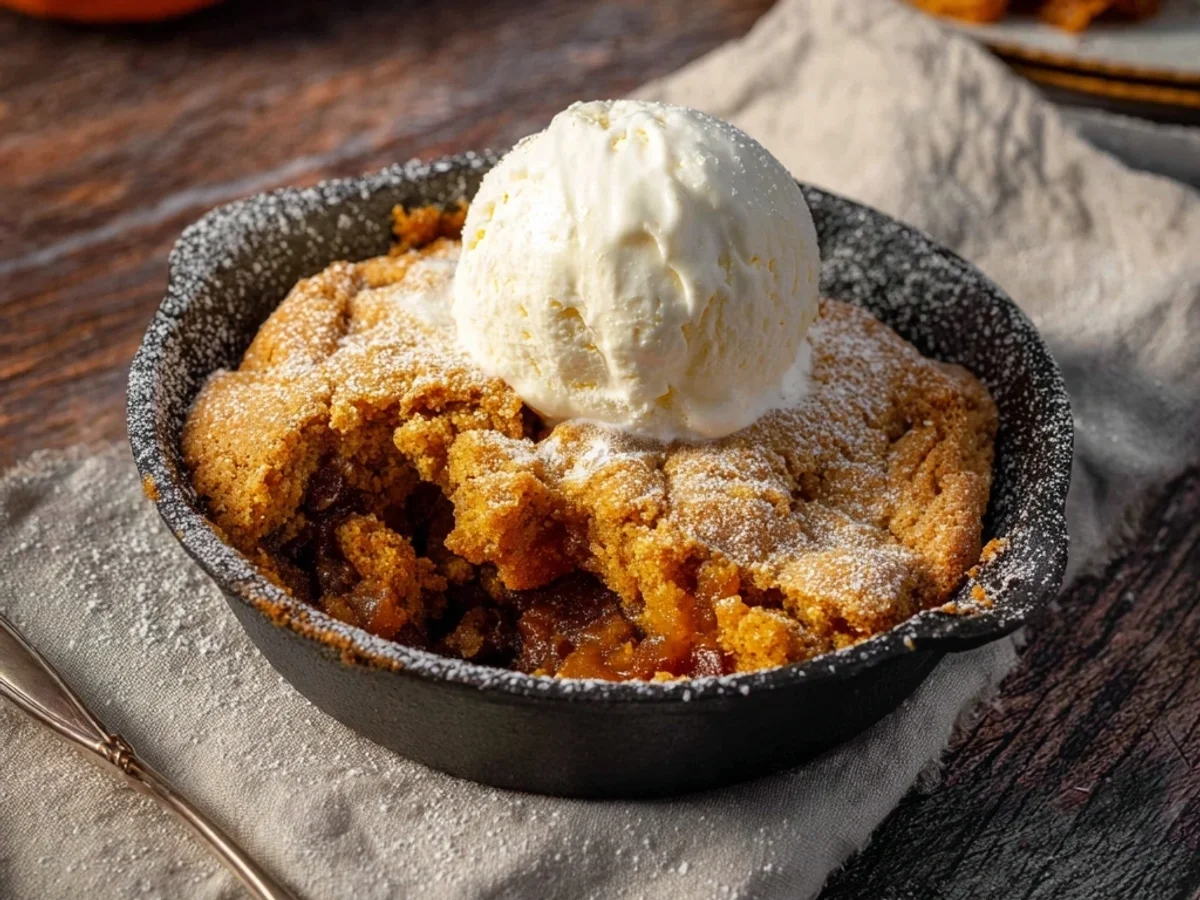 Easy Pumpkin Cobbler: Simple Spiced Fall Dessert - Featured Image