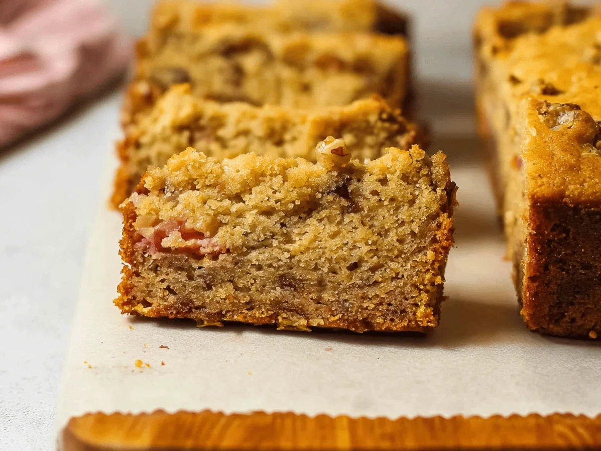 Easy Rhubarb Nut Bread Recipe - Featured Image