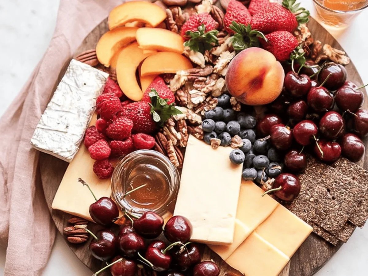 Easy Summer Fruit and Cheese Board Recipe - Featured Image