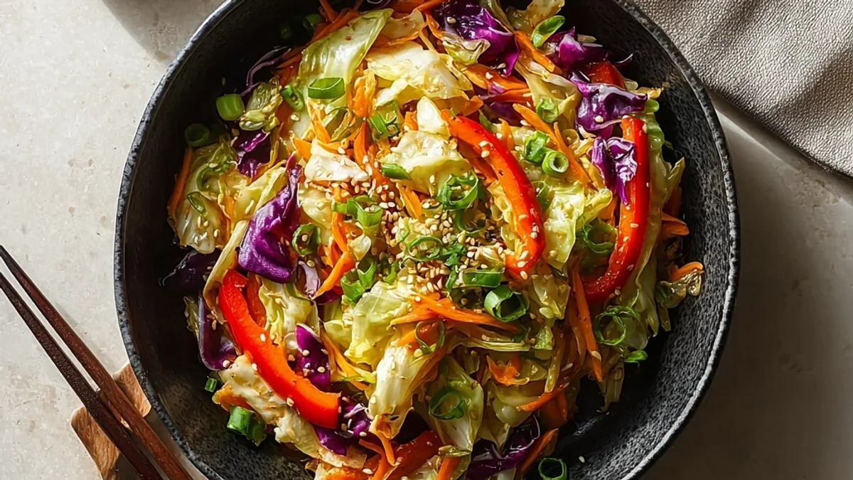 Flavorful Asian Cabbage Stir Fry: Quick Weeknight Meal