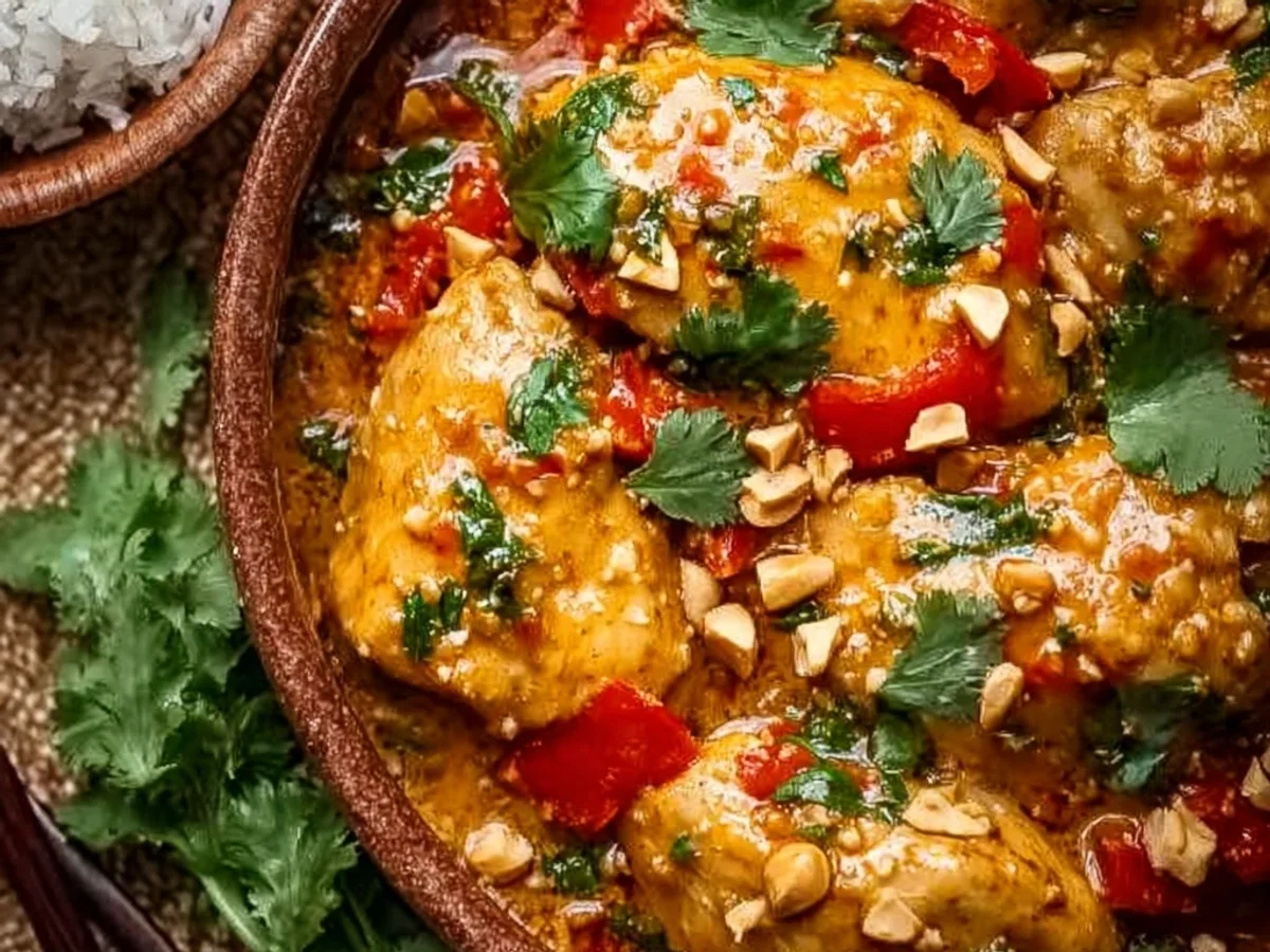 Flavorful Crockpot Thai Peanut Chicken, Easy Weeknight - Featured Image