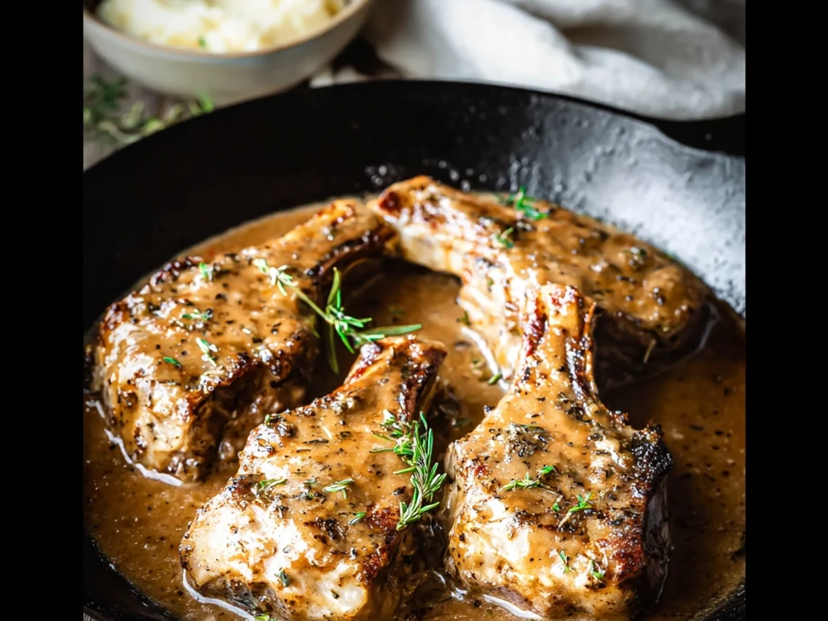 Flavorful Smothered Lamb Chops with Herb Gravy - Featured Image