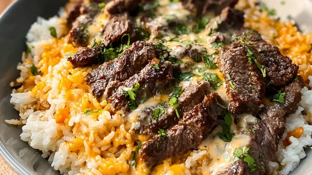 Flavorful Steak Queso Rice: Skillet Dinner Magic