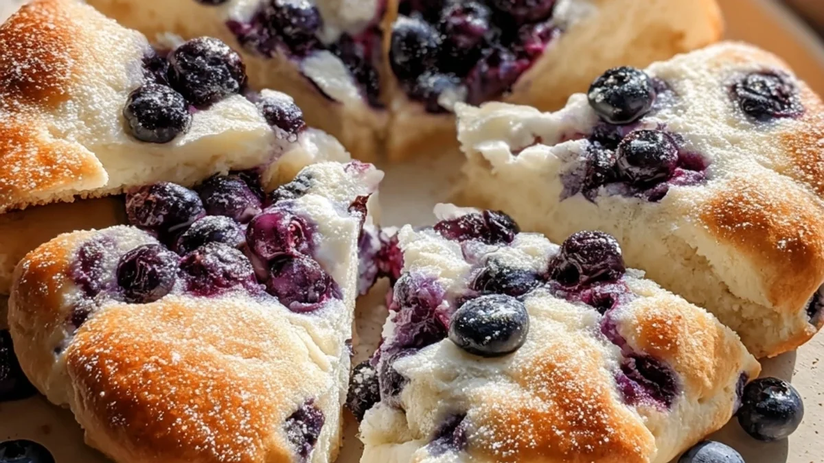 Fluffy Cottage Cheese Blueberry Cloud Bread Recipe