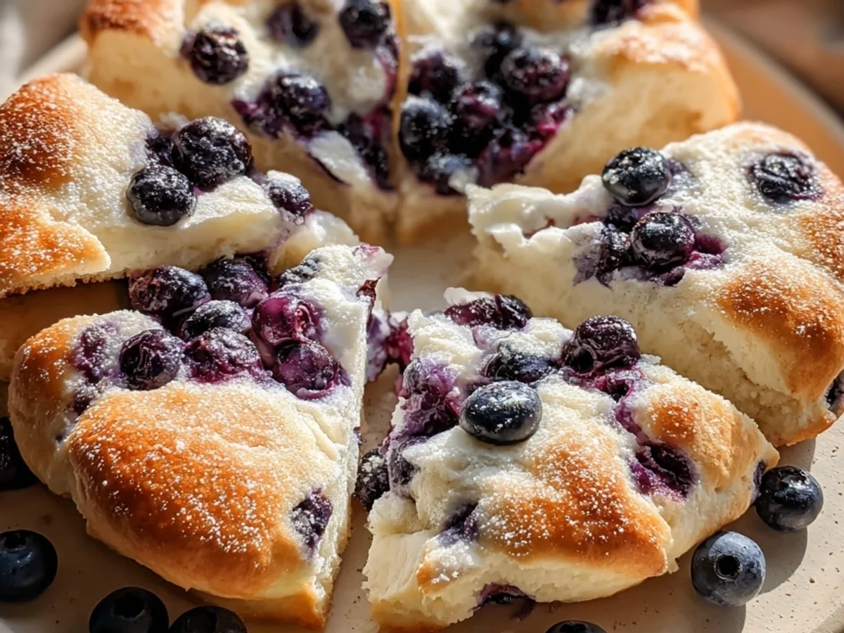 Fluffy Cottage Cheese Blueberry Cloud Bread Recipe - Featured Image