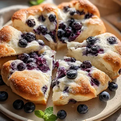 Fluffy Cottage Cheese Blueberry Cloud Bread Recipe