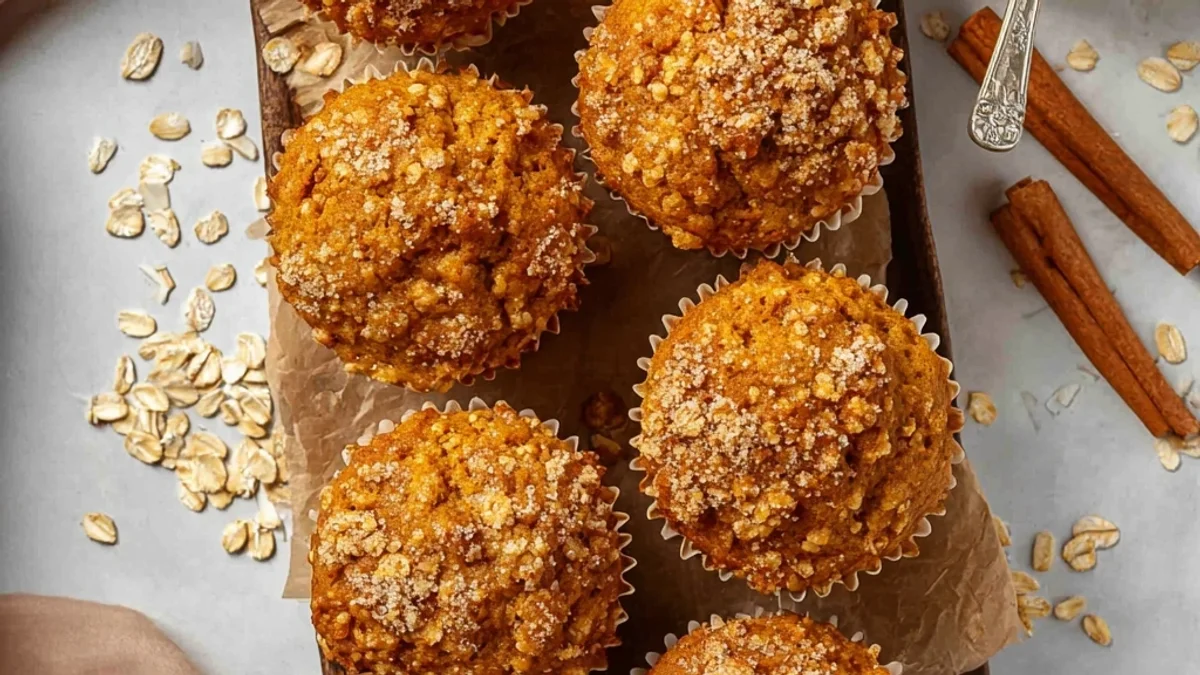 Fluffy Pumpkin Oatmeal Muffins: Easy Fall Treat