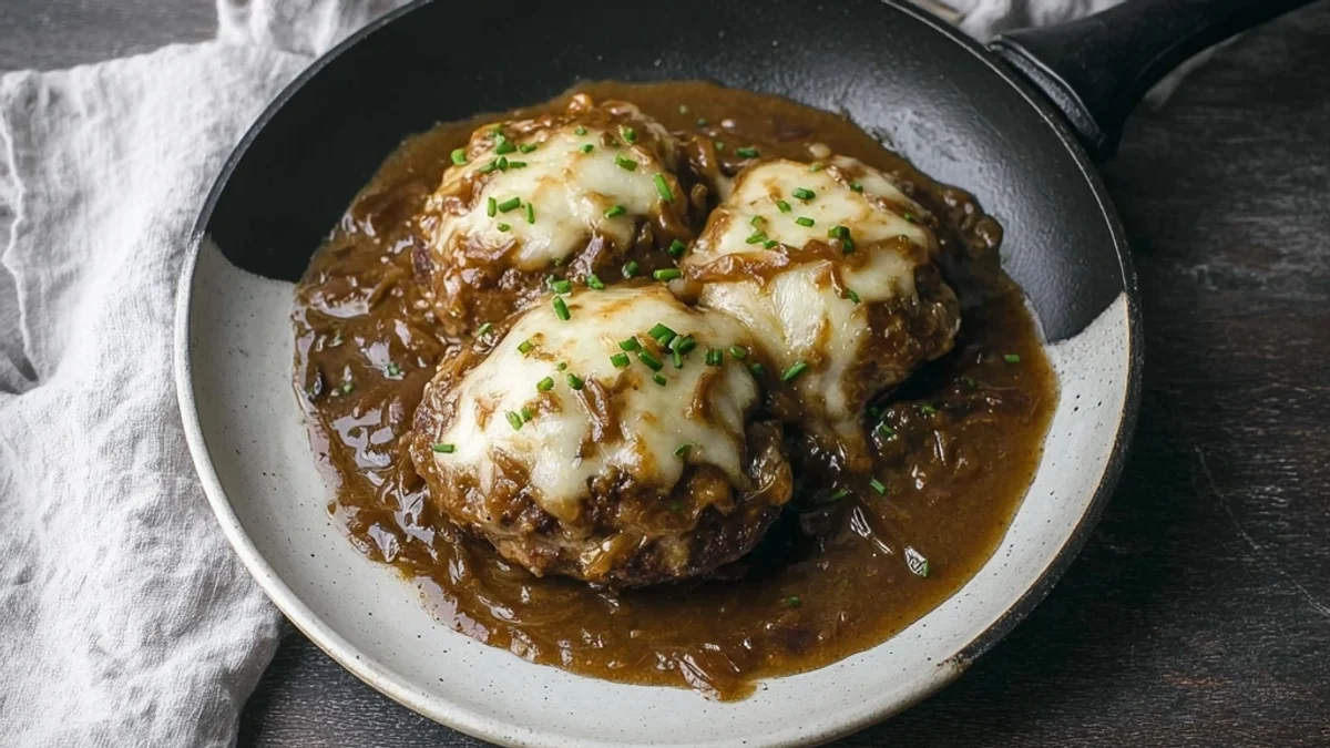 French Onion Salisbury Steak: Rich & Tender