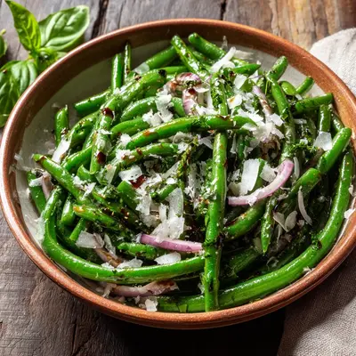 Fresh Basil Balsamic Green Bean Salad