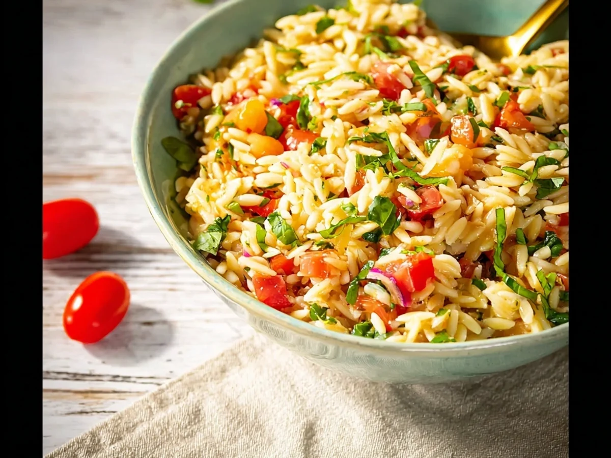 Fresh Bruschetta Orzo Salad: Summer's Tangy Delight - Featured Image