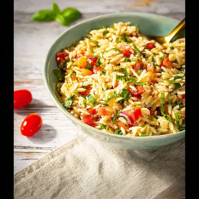 Fresh Bruschetta Orzo Salad: Summer's Tangy Delight