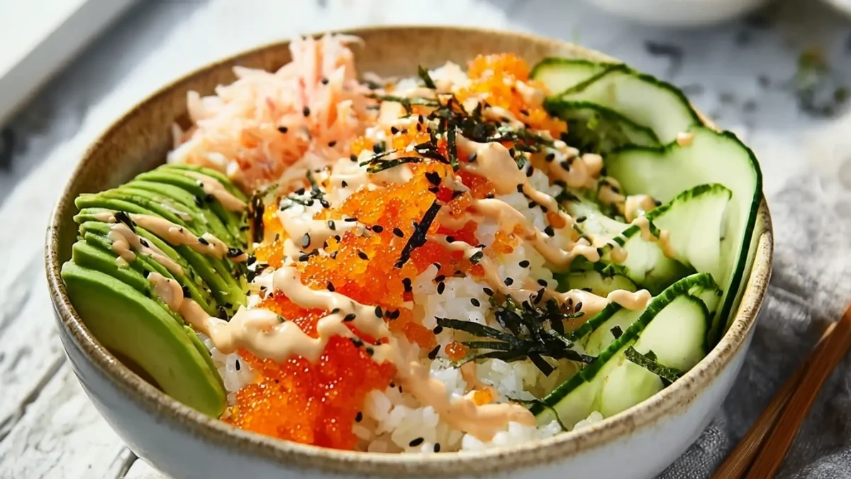 Fresh California Roll Sushi Bowls, Simple & Quick