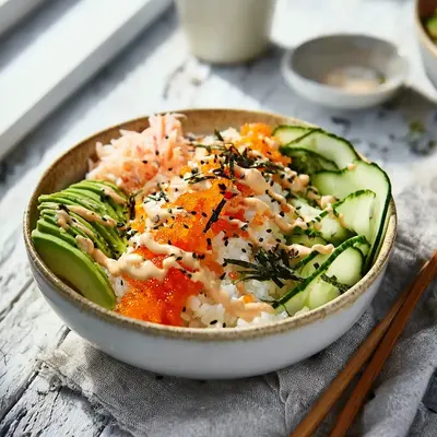Fresh California Roll Sushi Bowls, Simple & Quick
