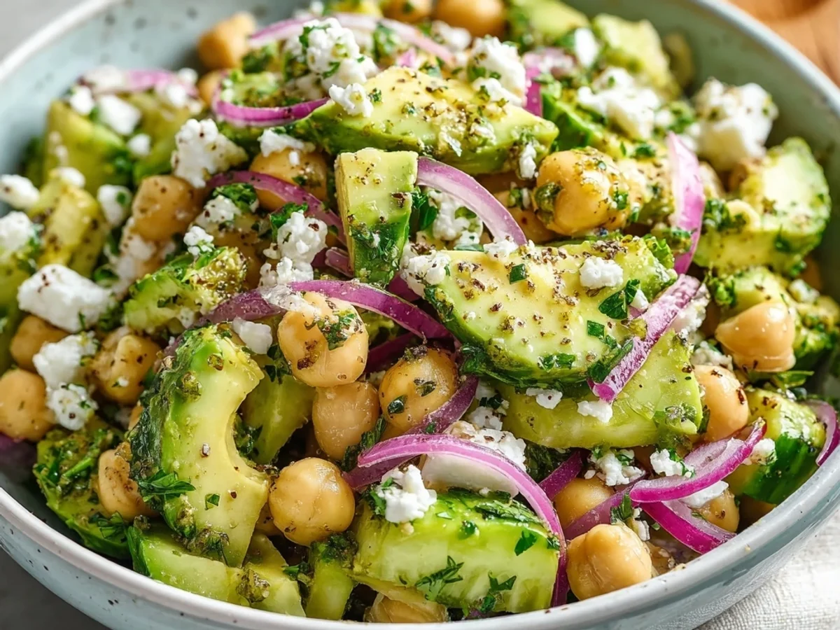 Fresh Chickpea Feta Avocado Salad: My Quick Summer Bowl - Featured Image