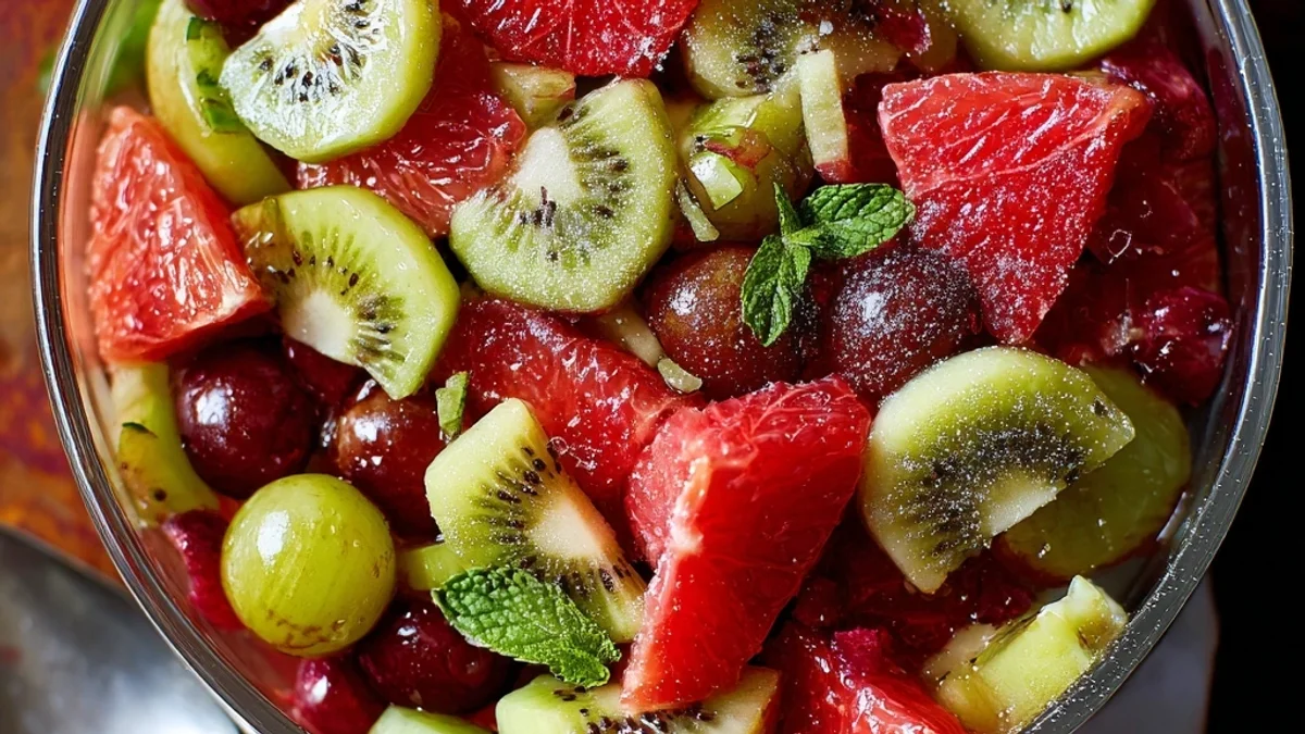 Fresh Festive Red Green Fruit Salad for Any Table