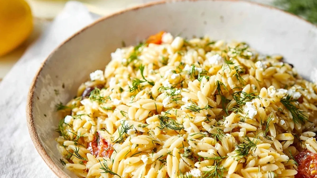 Fresh Greek Orzo Pasta: Simple Lemon Herb Dish