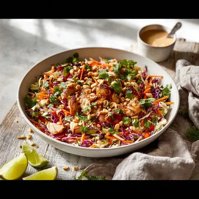 Fresh Peanut Chicken Crunch Salad: My Zesty Lunch