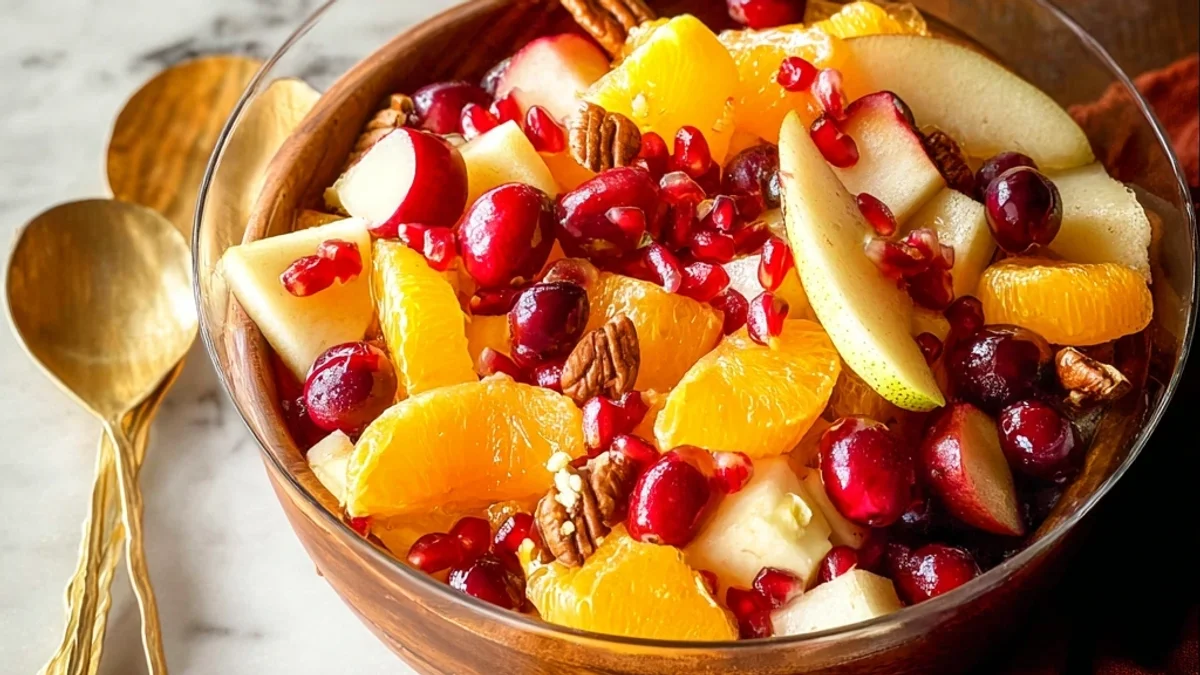 Fresh Thanksgiving Fruit Salad with Honey-Lime Dressing