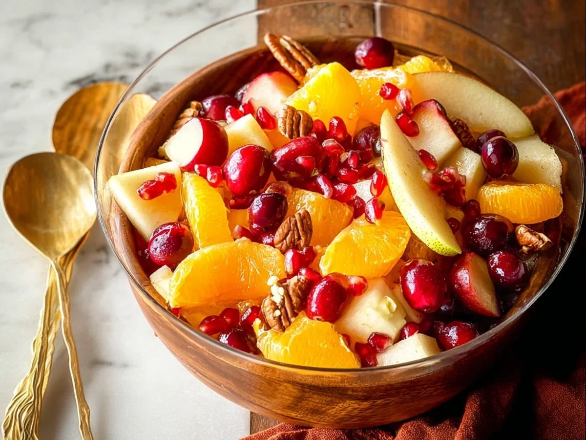 Fresh Thanksgiving Fruit Salad with Honey-Lime Dressing - Featured Image