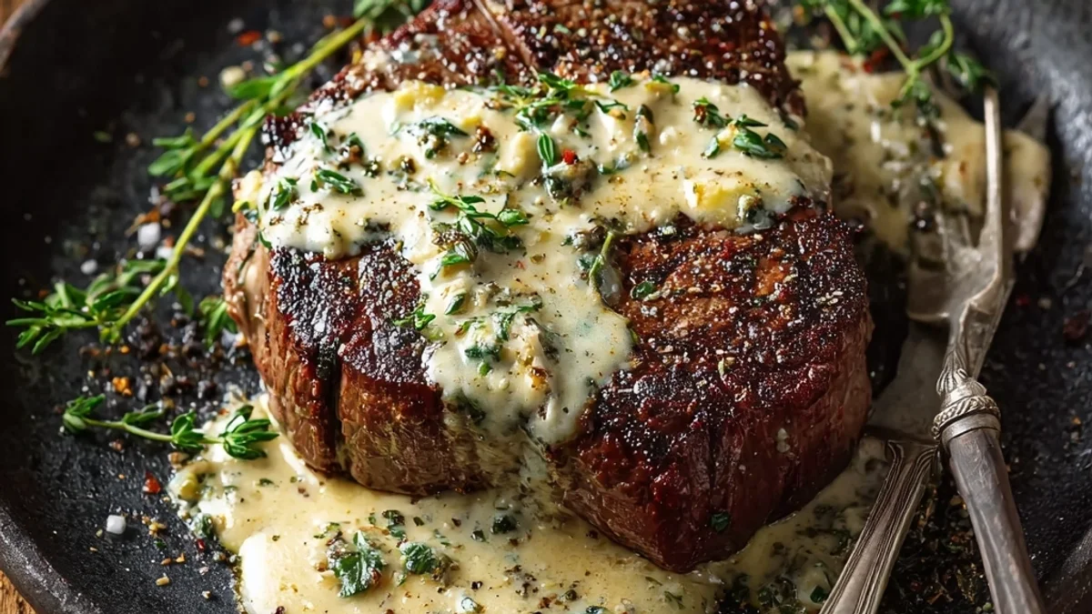 Garlic Butter Steak with Creamy Parmesan: Quick Dinner