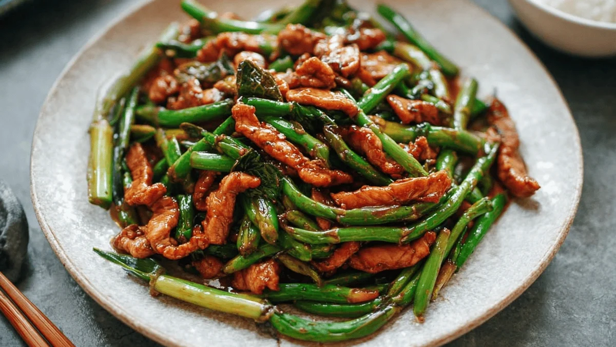 Garlic Scape Stir Fry Pork: Quick & Flavorful Dinner